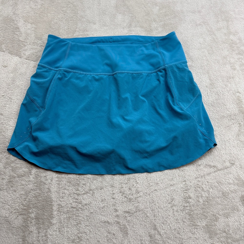 Athleta Run With It Skort Women's S Petite Teal Blue 14" Active Pickleball Golf